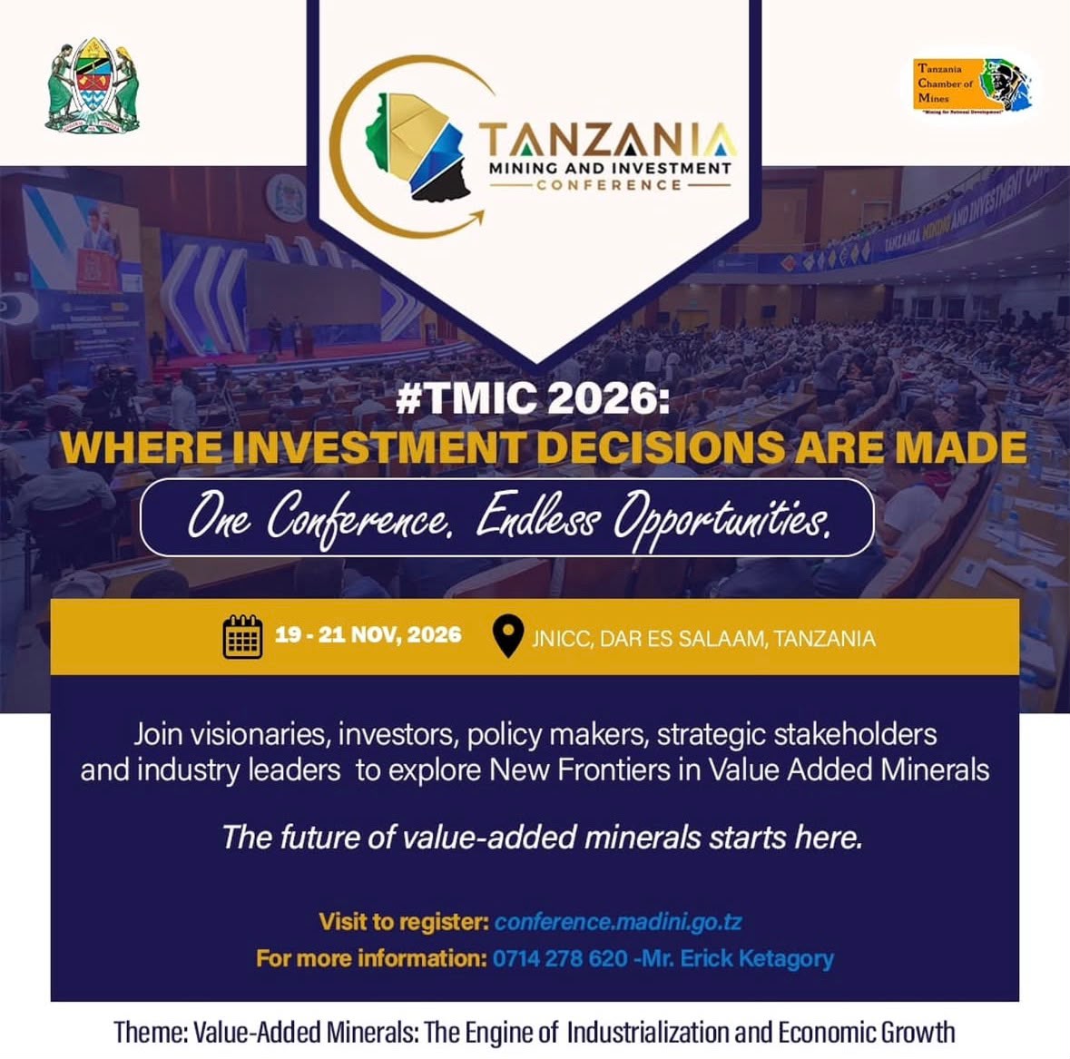 TANZANIA MINING AND INVESTIMENT FORUM (TMIC) 2026